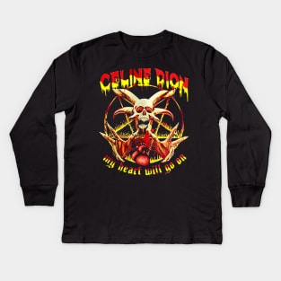 Celine dion art fire Kids Long Sleeve T-Shirt